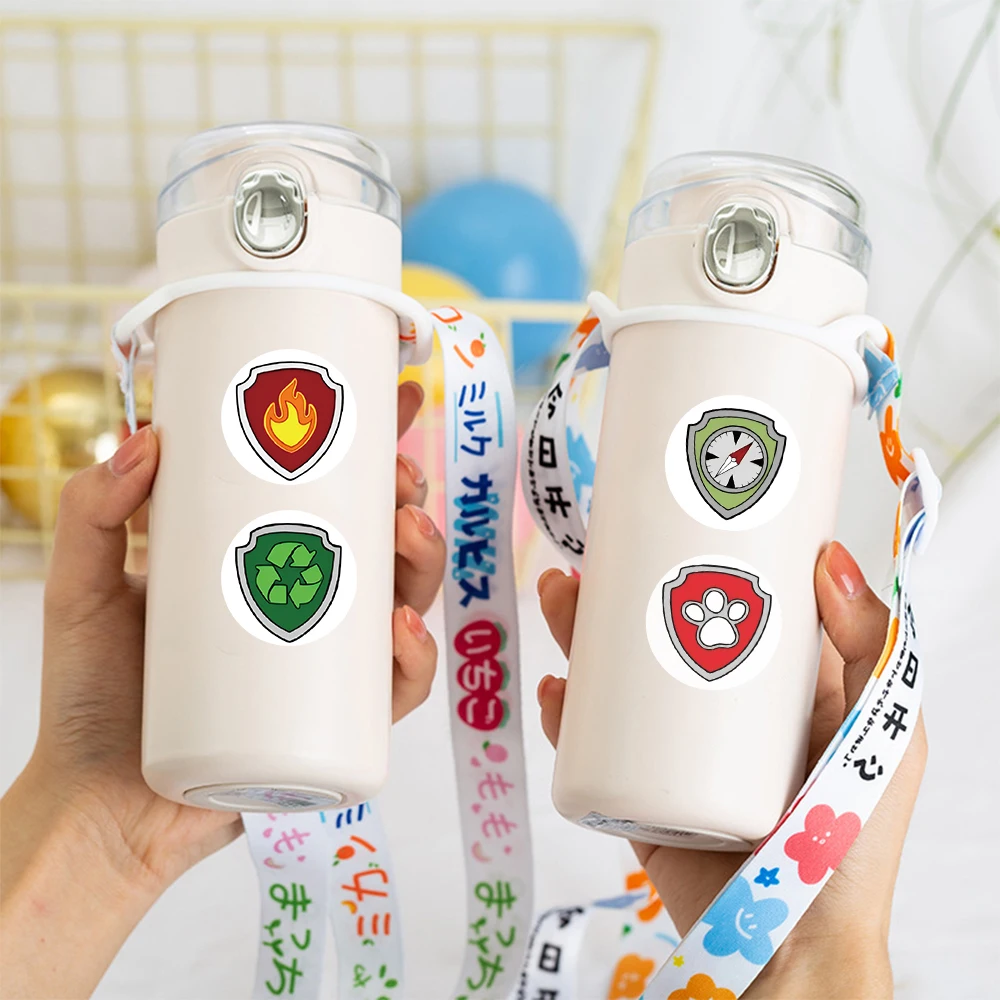 500PCS Cartoon PAW Patrol Badge Sealing Roll Stickers Cute Graffiti Waterproof Decal Children's Toys for Pencil Box Refrigerator
