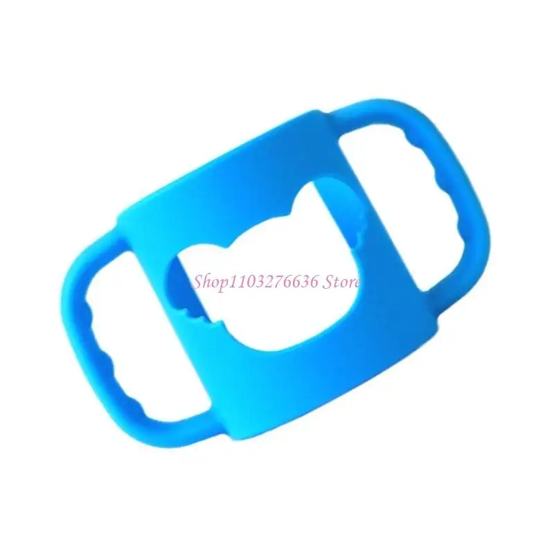 R6FD غطاء حامل محول الزجاجة ذو قبضة مريحة من السيليكون لمقبض زجاجة حليب الأطفال يشجع على تطوير الإمساك #2