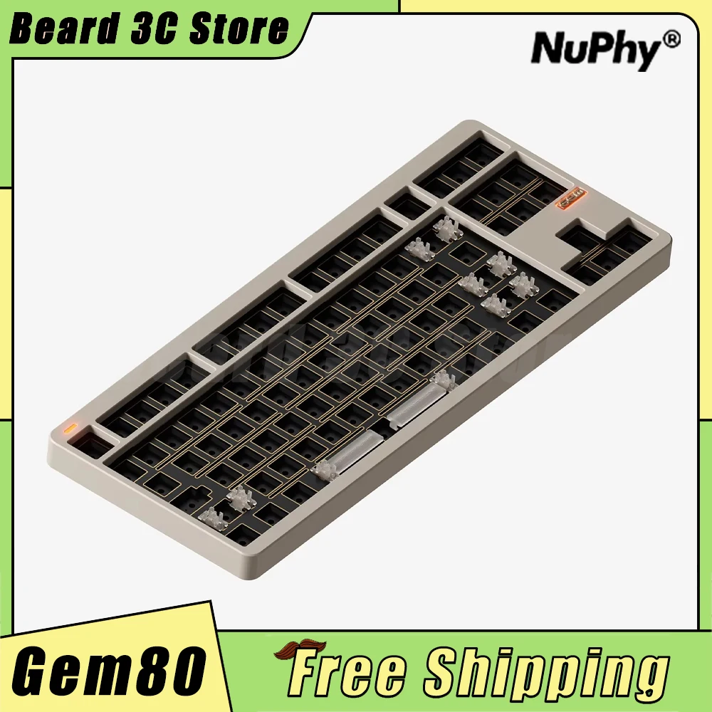 NuPhy Gem80 Mechanical Keyboard Kit Aluminium Alloy RGB Hot Swap Support Wired Gaming Keyboard Kit Ergonomics Pc Gamer Accessory