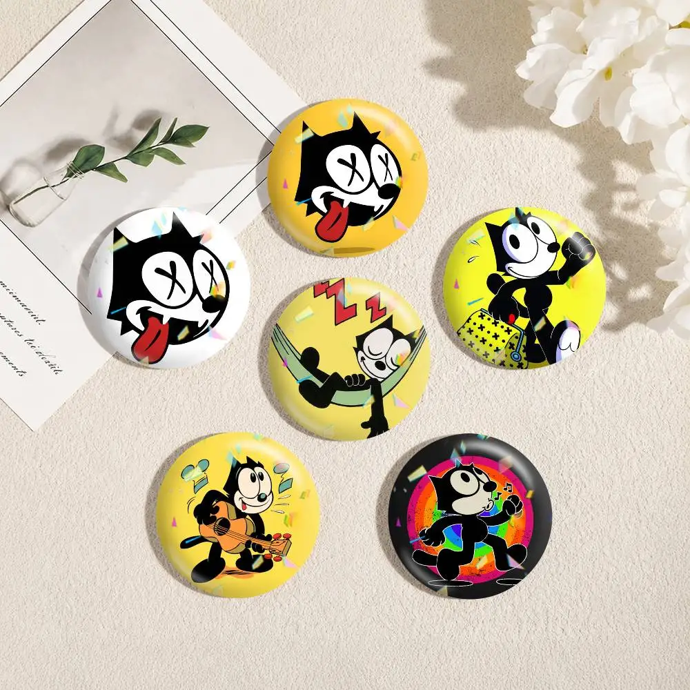 Cartoon F-Felix the C-Cats  25mm 32mm 44mm 58mm 75mm Brooches Badges Pins for Accessories Gift