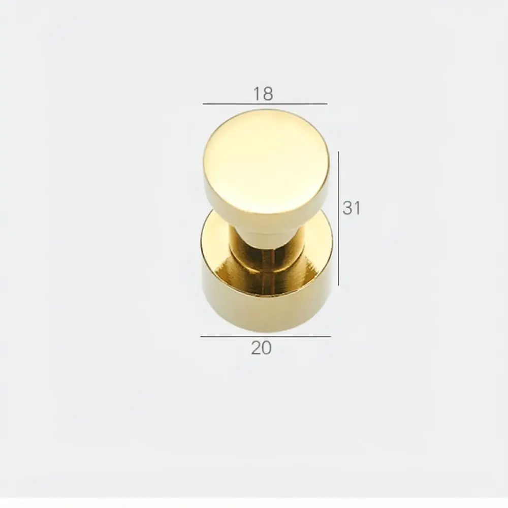 Premium Brushed Gold Brass Hook Bathroom Wall Mounted Adhesive Hanger Luxury Single Clothes Towel Robe Organizer Rack