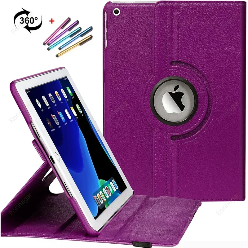 Funda giratoria de 10,2 ° para tableta, Carcasa para iPad Air 2, Air 1, 5. °, 6. °, 7, 8, 9, 2024, 9,7, Pro 11, M4, iPad 2018, 2017, 360