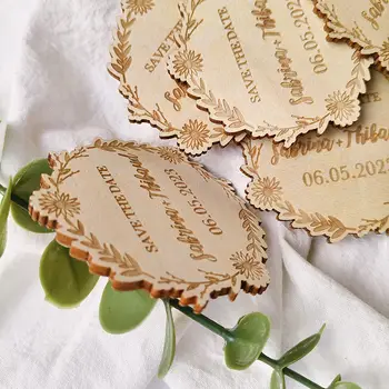 Personalizované magnety na svatební oznámení s divokými květinami pro hosty, dárek k svatbě v destinaci, rustikální pozvánka, dárek na míru 12 nejlepší prodej magnetické svatební dárky - №11