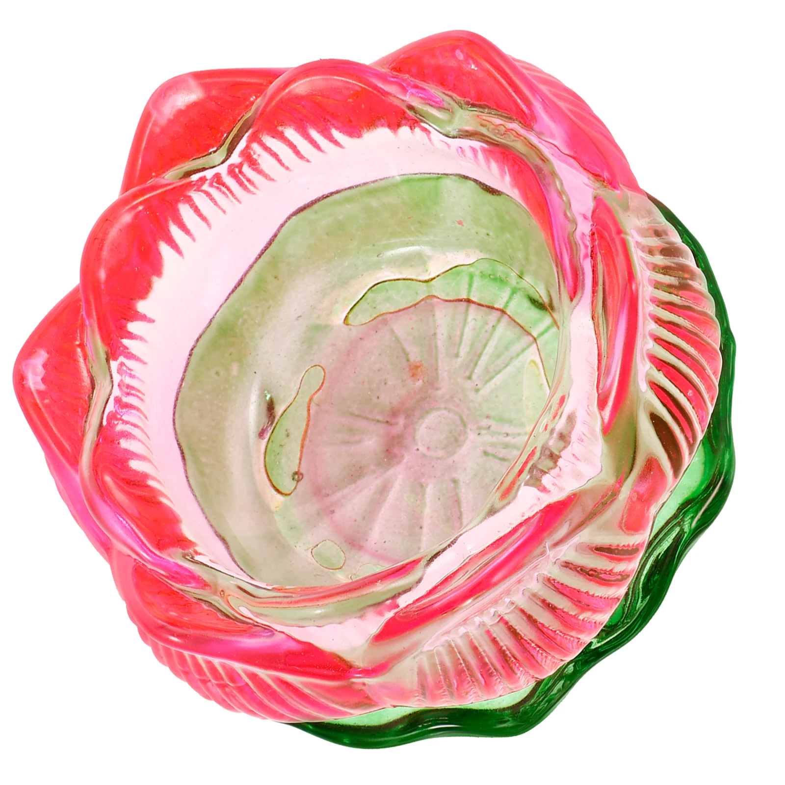 

Butter Lamp Buddha Tools Lotus Holder Glass Tealight Decorative Religious Supplies Red Portable Lighting Fragrance