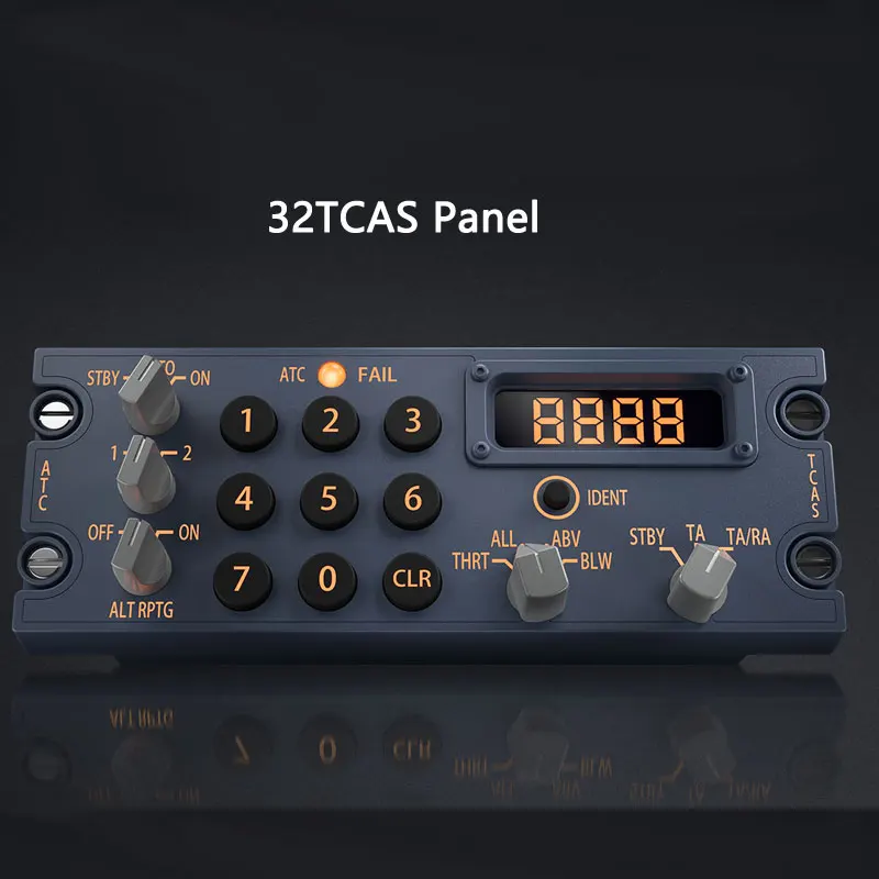 

Панель управления WINWING 32 TCAS/ATC для симуляции центральной панели управления кабиной пилота для XPlane / MSFS2020 / MSFS2024