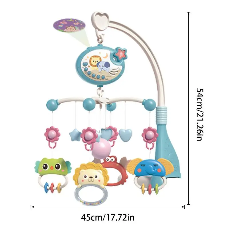 Baby Crib Mobile Rattle Toy For 0-3 Years Old Infant Rotating Musical Projector Bed Bell Educational For