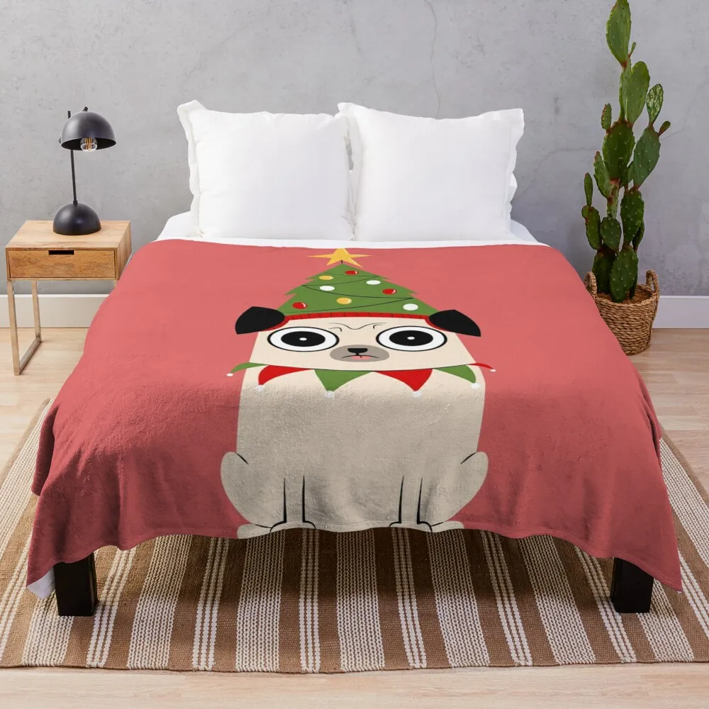 

It's Christmas for Pug's sake Throw Blanket Vintage Soft Big Bed Fashionable Luxury Thicken Blankets