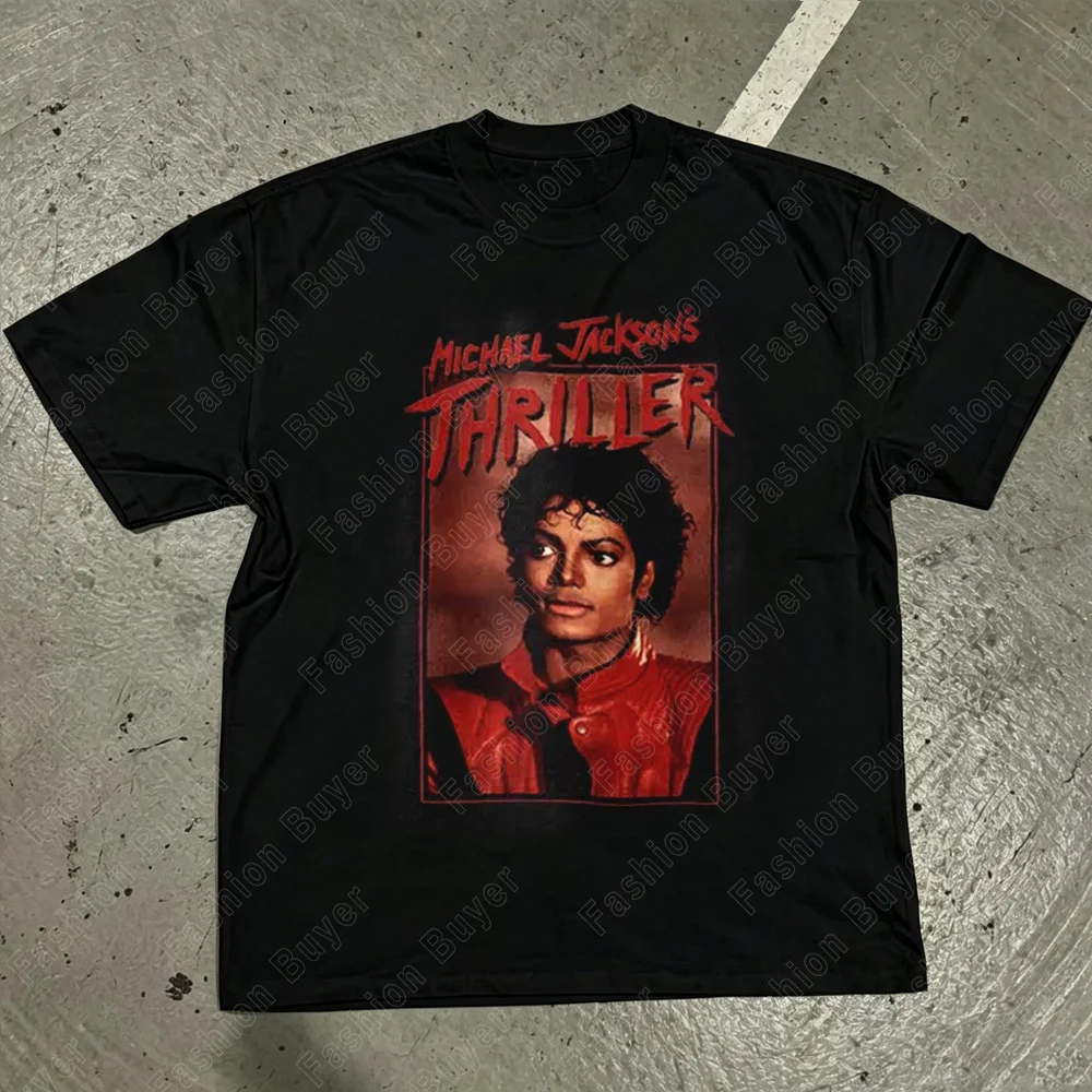 Michael Jackson Modern Redesign T-shirt Men and Women Summer Cotton Y2K Clothing Fashion Round Neck Short Sleeved Tee Fan Gifts - view 3