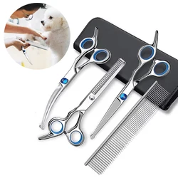 New Safty Pet Grooming Scissors Round Head Professional Stainless Steel Scissors for Cutting Dog Hair Pets Shears Animal Cutter