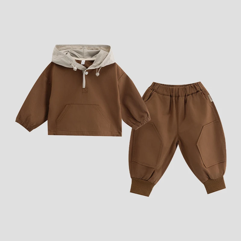 Newborn Baby Clothing Boys Clothes Sets Long Sleeve Hoodie Sweatshirt+Pants 2PCS Outfit Infant Daily Suit 2026 Spring Autumn New
