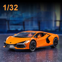 1/32 Alloy Aventador Cars Model Toy Doors Opened Vehicles Rear Wheel with Pull Back Function Simulation Toys for Boys Kids Gifts