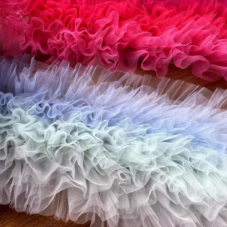 17CM Pommel skirt three-dimensional lace fabric Lace accessories pleated decorative clothing designer fabrics