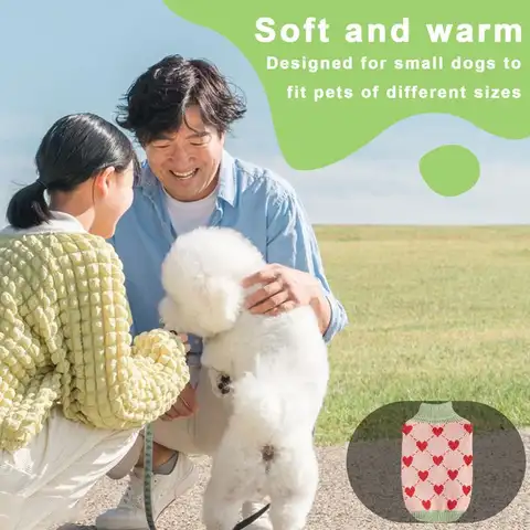 कुत्ते का बुना हुआ स्वेटर पालतू कपड़े कुत्ते का कोट पालतू स्वेटर टर्टलनेक पुलओवर हार्ट पिल्ला स्वेटर बुना हुआ बिल्ली स्वेटर कुत्ते के कपड़े सर्दियों 10 best sales कुत्ते के दिल का स्वेटर - №1