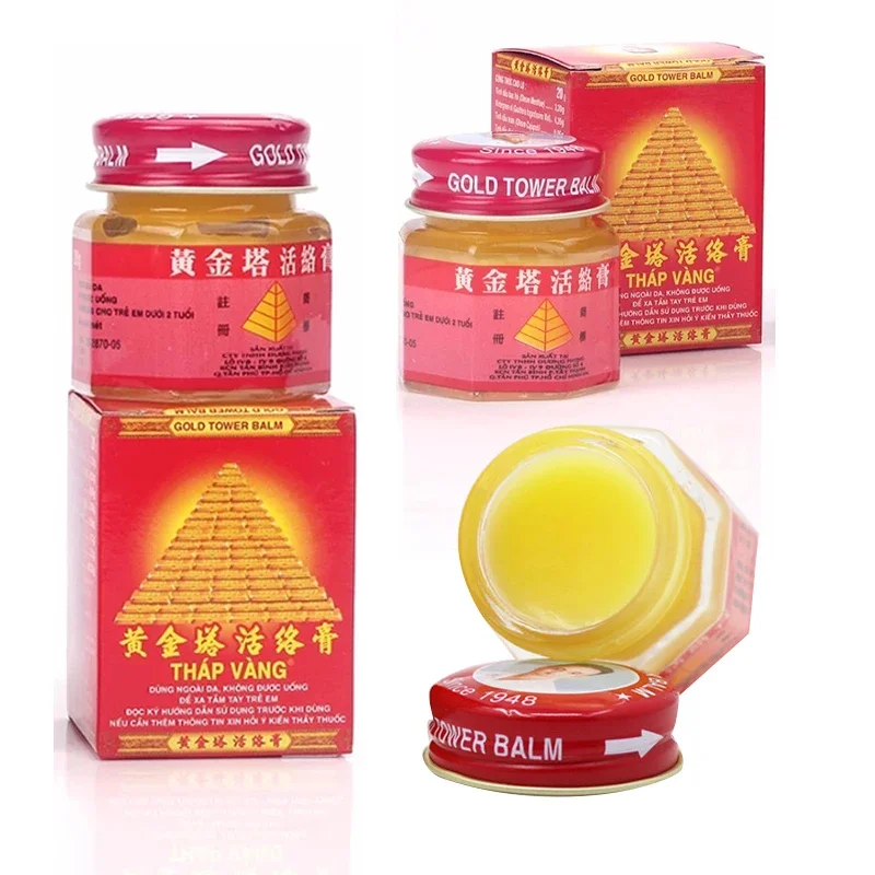 1/2/4/8/12 bottle Vietnam Gold Tower Balm 20g/bottle