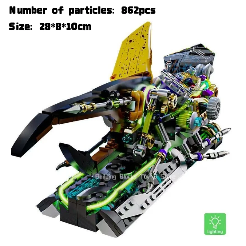 862pcs 새로운 기술 기계 곤충 빌딩 블록 벽돌 모델 세트 동물 세계 조립 장난감 소년 어린이 크리스마스 선물