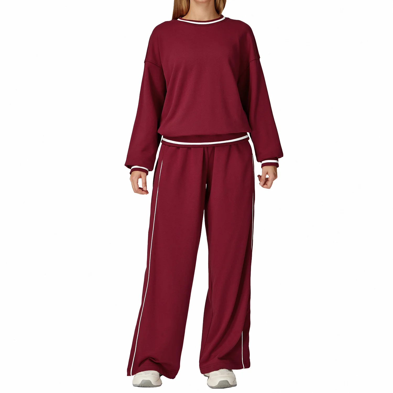 

Autumn Winter Women Tracksuits Solid Fitness 2 Piece Set Casual Baggy Hoodies Jogging Pants Workout Activewear Sporty Outfits