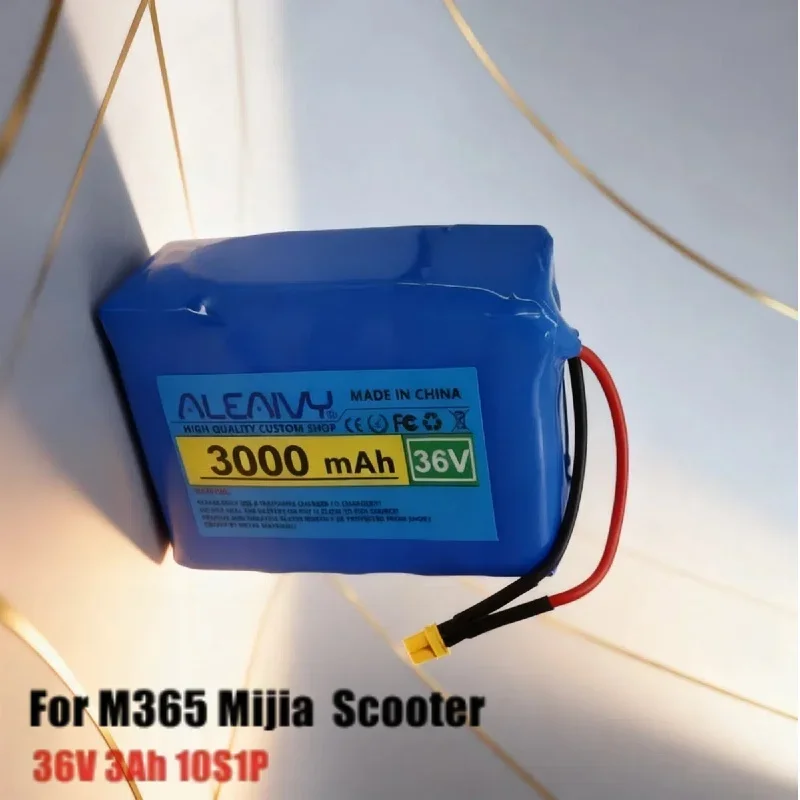 

10S1P 36V 3000mAh Battery Pack for M365 Pro Electric Scooter–Supports Charging& Discharging with XT30 Plug,Extend Riding Time