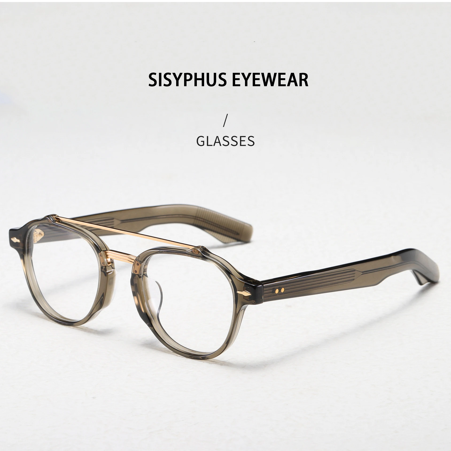 

JMM68RX8.0 thick material plate double beam eyeglasses frame fashion eyeglasses frames pure titanium glasses