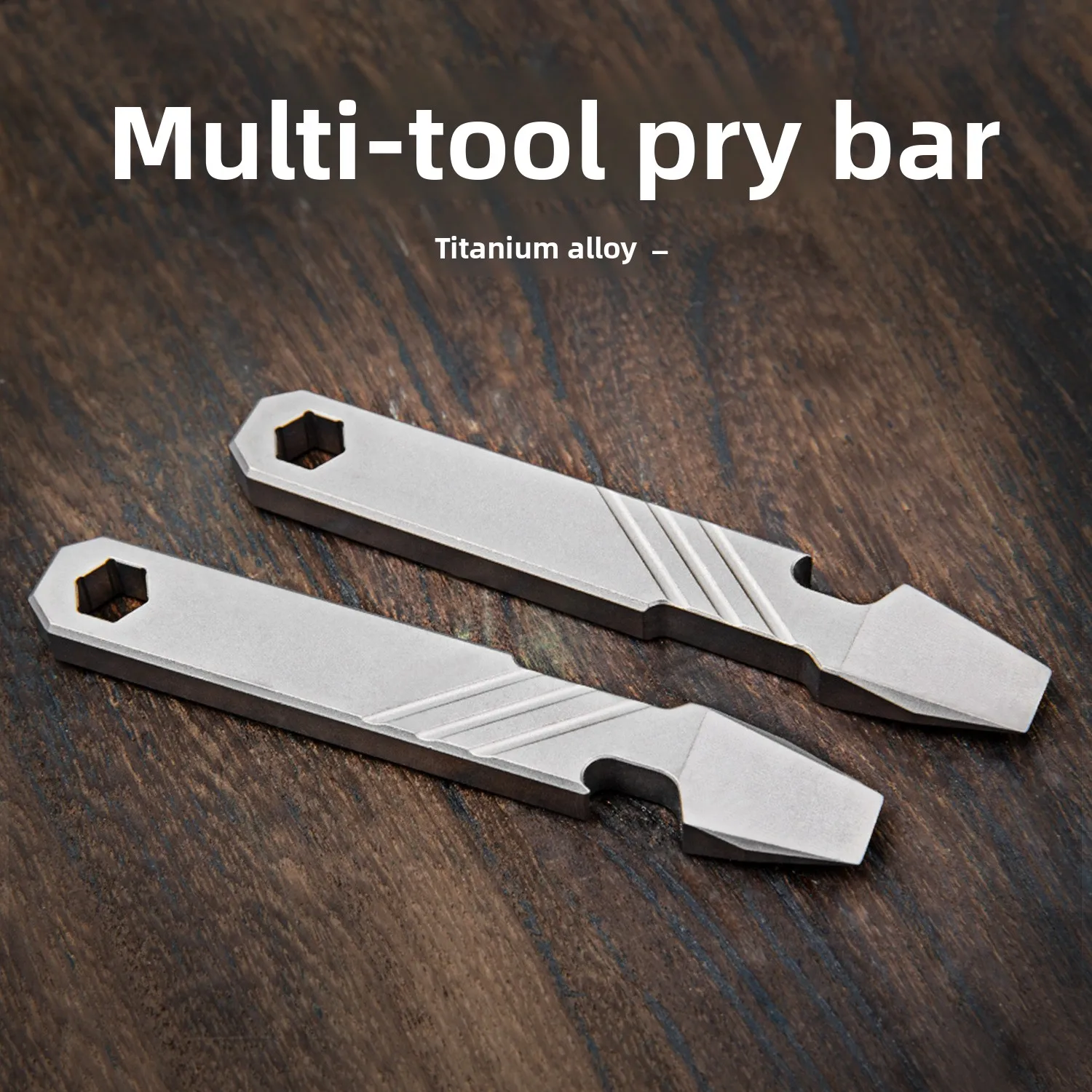 Titanium Alloy Multifunctional Pry Bar EDC Tool Portable Screwdriver Pry Bar Outdoor Emergency Tool