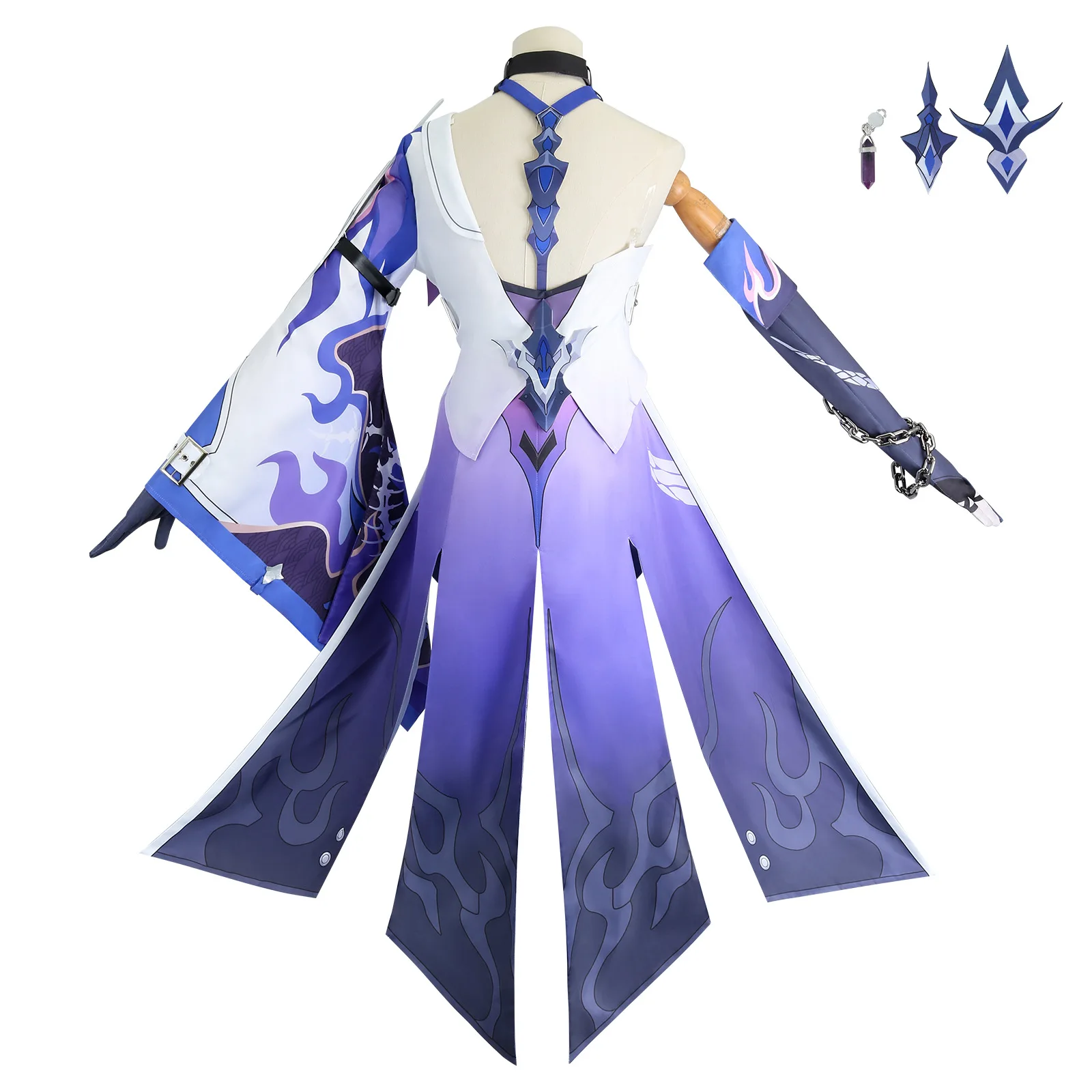 Acheron Cosplay Hsr Honkai Star Rail Kostuum Jurk Pruik Schoenen Laarzen Vrouwen Rollenspel Halloween Feestkleding Huangquan Cosplay