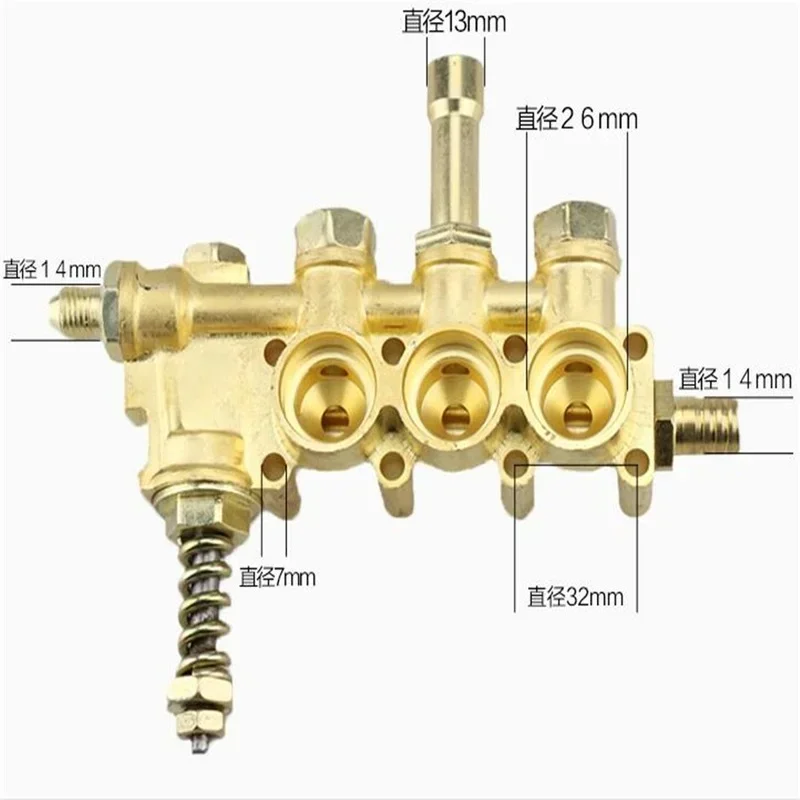 High Pressure Washer Car Washer Pump Head Accessories Household 280/380 Pump Head Aluminum Pump Body Assembly