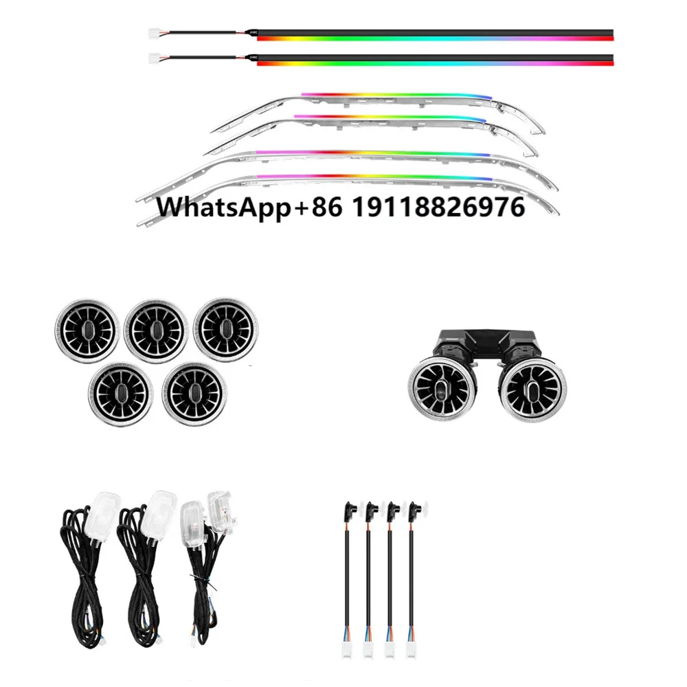 

LED for Benz C/GLC Coupe W205 X253 C43 C63 C200 C180 3D Tweeter Speaker Ambient Light Car Decorative MB Nozzle Accessories