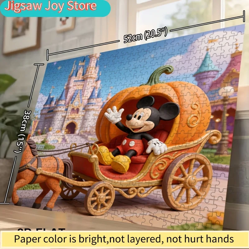 Decoração para Casa Disney com Impressão de Stitch e Mickey |   Quebra-Cabeça 2D Plano, Ideal para Desafios de Quebra-Cabeça para Adultos, Perfeito para o Lar