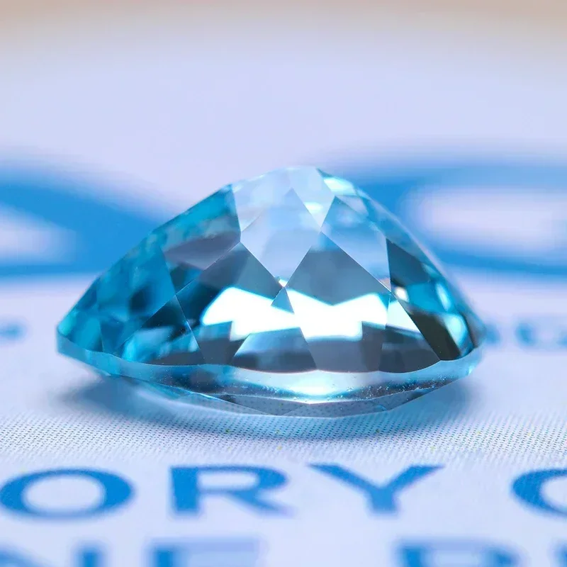 

L-аквамарин, выращенный в лаборатории сапфир, грушевидная огранка, очаровательные драгоценные камни для ручной работы, изготовление ювелирных изделий своими руками, кулон, кольцо на выбор, сертификат AGL