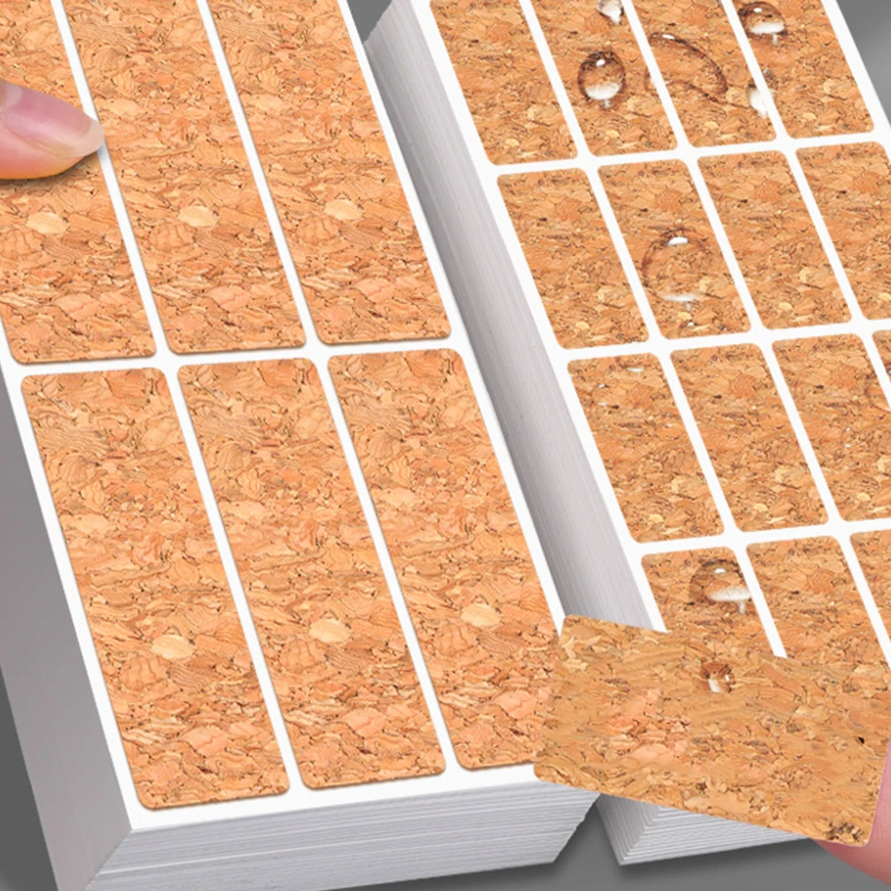 

24 Sheets Adhesive Notes Cork Labels for Food Containers Removable Stickers Kitchen Pantry Storage Bottle Tag Colored Marking