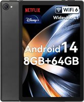 URAO 10 Inch Tablet Android 14 8GB(3+5 Expand) RAM 64GB ROM 1TB Expand 1280x800 IPS Screen 5000MAH Battery Dual Cameras WiFi 6