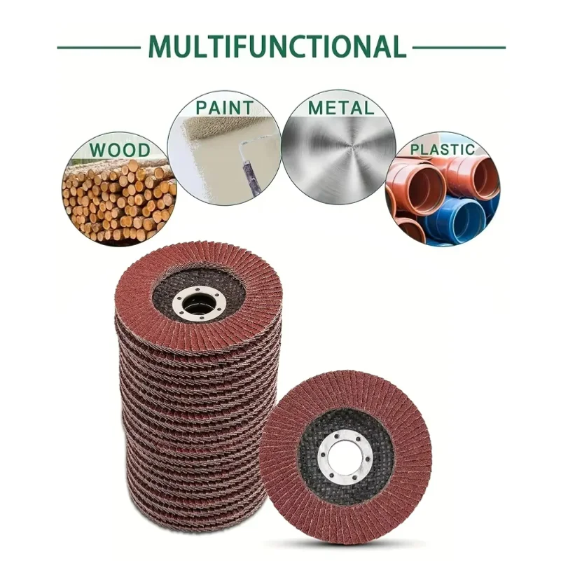 Aluminum Oxide 1/5pc 115mm 4.5 Inch Flap Disc 40 60 80 120 Grit Assorted Abrasive Grinding Sanding Wheel for Grinding Polishing