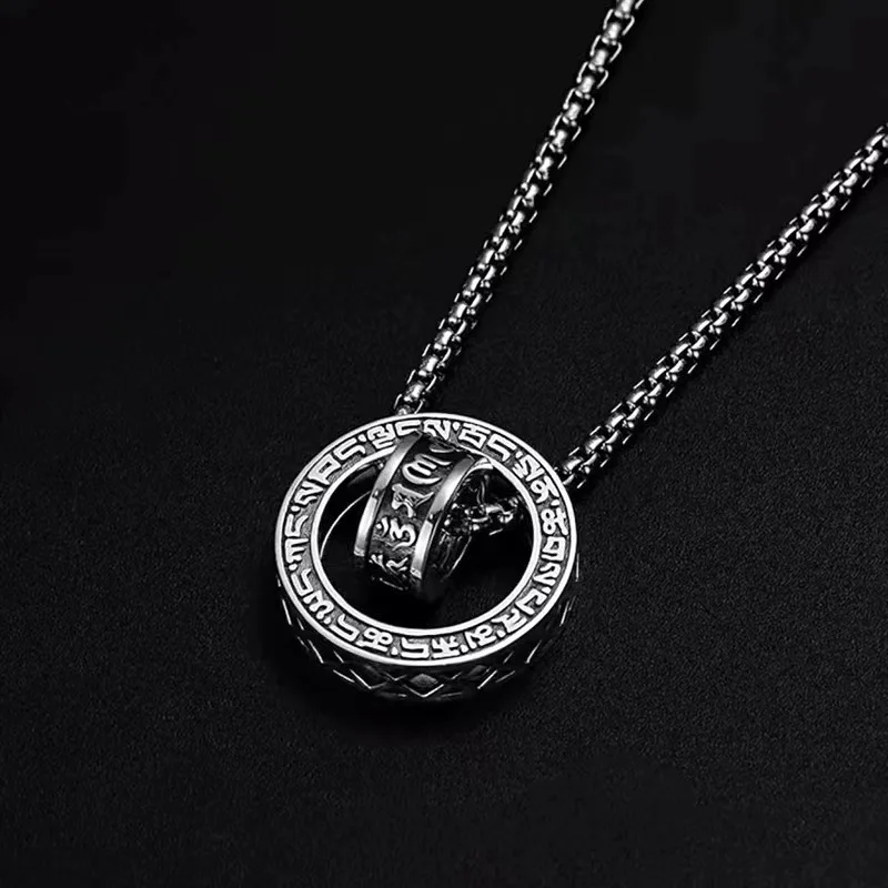 

925 Sterling Silver Necklace Pendant Vintage Hip Hop Style for Women Man Wedding Engagement Jewelry Fashion Classics Gift Party