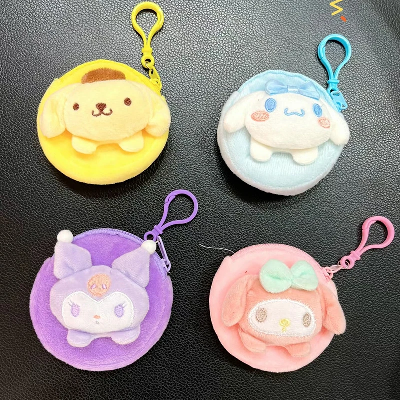 Sanrio 3D Mini Cute Cartoon Change Data Cable Headphone Keychain Storage Bag Travel Business Trip Carry-on Unisex