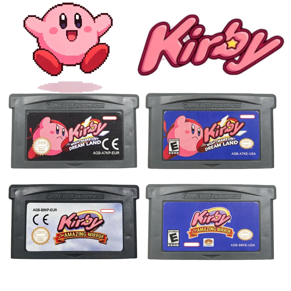 Kirby Set Nightmare in Dream Land Amazing Mirror GBA Cartridge USA EUR Version Classic Retro Video Game Cards for GBA GBA SP NDS