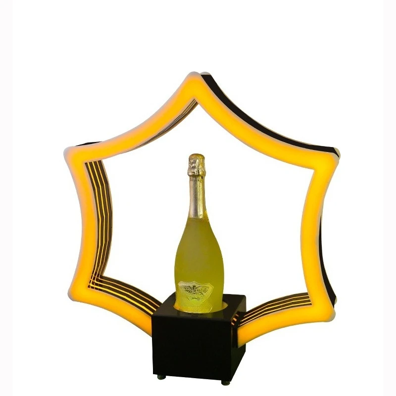 LED charging bar luminous wine holder creative champagne luminous base KTV foreign wine display stand new wine rack  holder