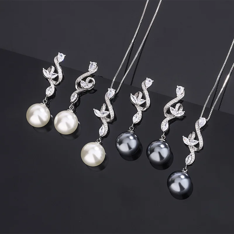 

New Jewelry Gold-Plated Mother-of-Pearl Fashion Simple Set 14mm