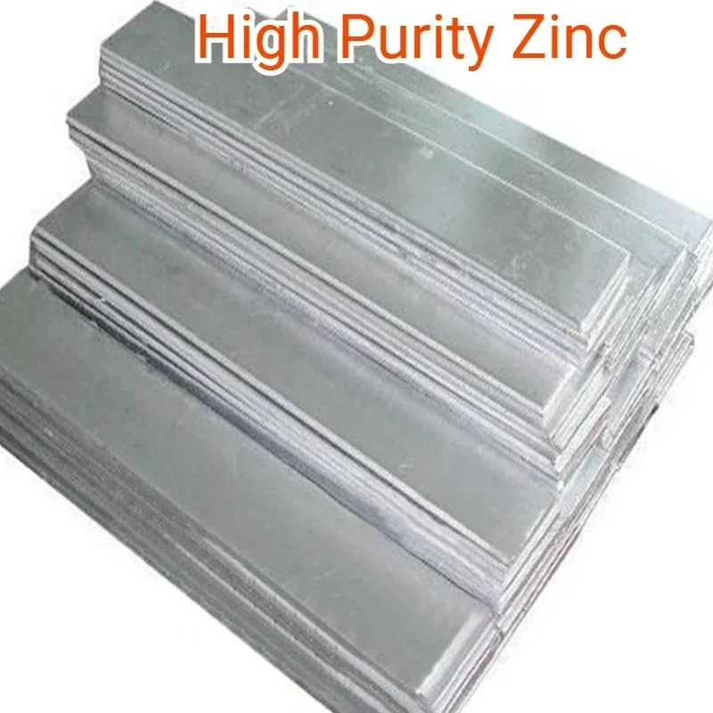 5pcs High Purity Zinc Sheets 1/2/3mm - 10x100mm Pure Metal Foil for Science Lab & DIY