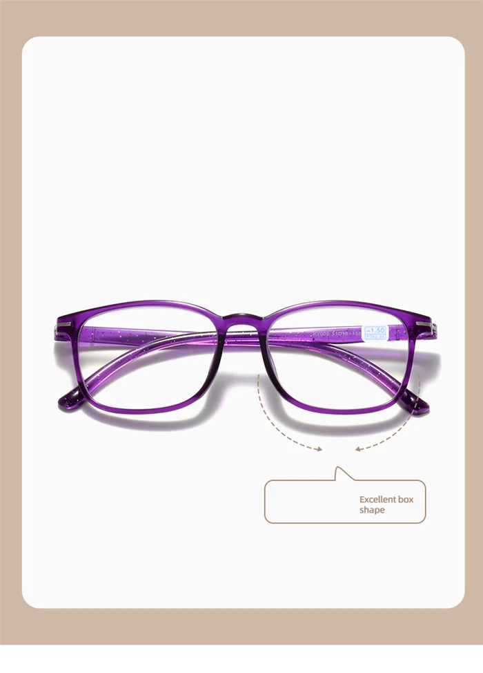 0 -0.5 -1.0 To -6.0 Women Men Square Myopia Glasses Finished Comfortable TR90 Student Prescription Glasses With Cylinder