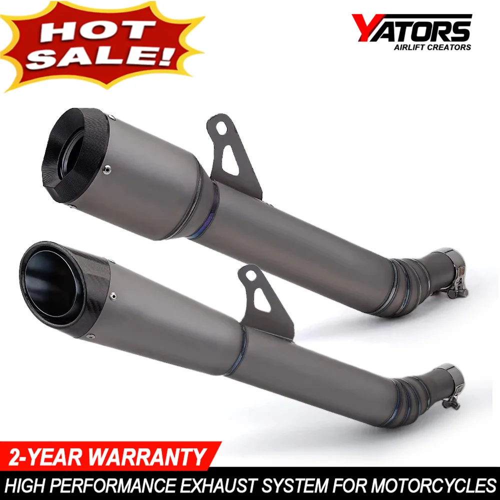 Motorcycle Exhaust System Slip on For Gsx250 Gsx250R Dl250 Gsx 250 250R Moto Titanium Alloy Exhaust Modified Middle LInk Pipes