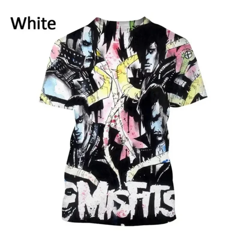 Horror Punk The Misfits Band 3D Print T-Shirt da uomo Fashion Hip Hop Trend Harajuku Street T Shirt Top Unisex abbigliamento oversize