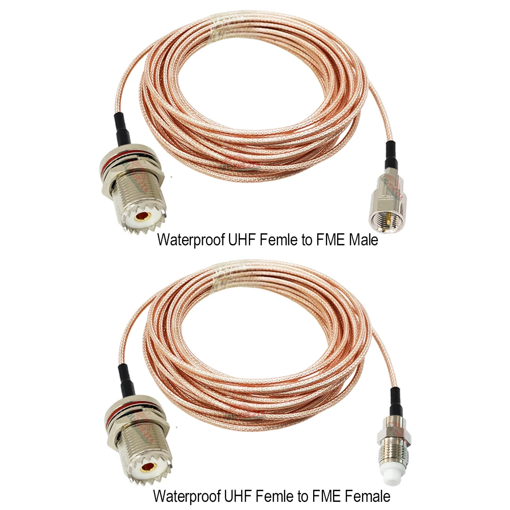 

1Pcs Waterproof SL16 UHF Female to FME Connector RG316 Cable SO239 PL259 UHF Male Plug to FME Female Jack RG-316 RF Coax Cable