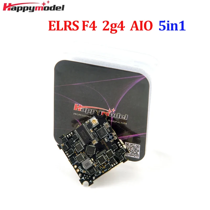

Happymodel Elrs F4 2g4 Aio 5in1 Контроллер полета SPI 2,4 ГГц ЭкспрессЛРС Приемник 5,8G VTX Для Tiny Whoop Фристайл Запчасти для дронов