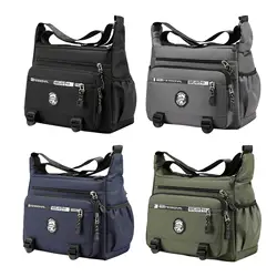 Men Shoulder Bag Crossbody Bag Adjustable Shoulder Strap Zipper Closure Pouch Tote Bag for Party Shopping Spring Outdoor