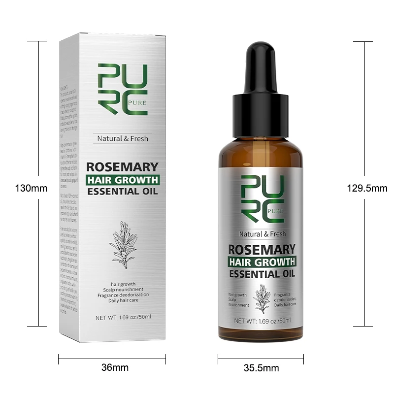 PURC Rosemary Oil for Hair Growth Products Hair Loss Treatment Ginger Fast Hair Growing Hair Care