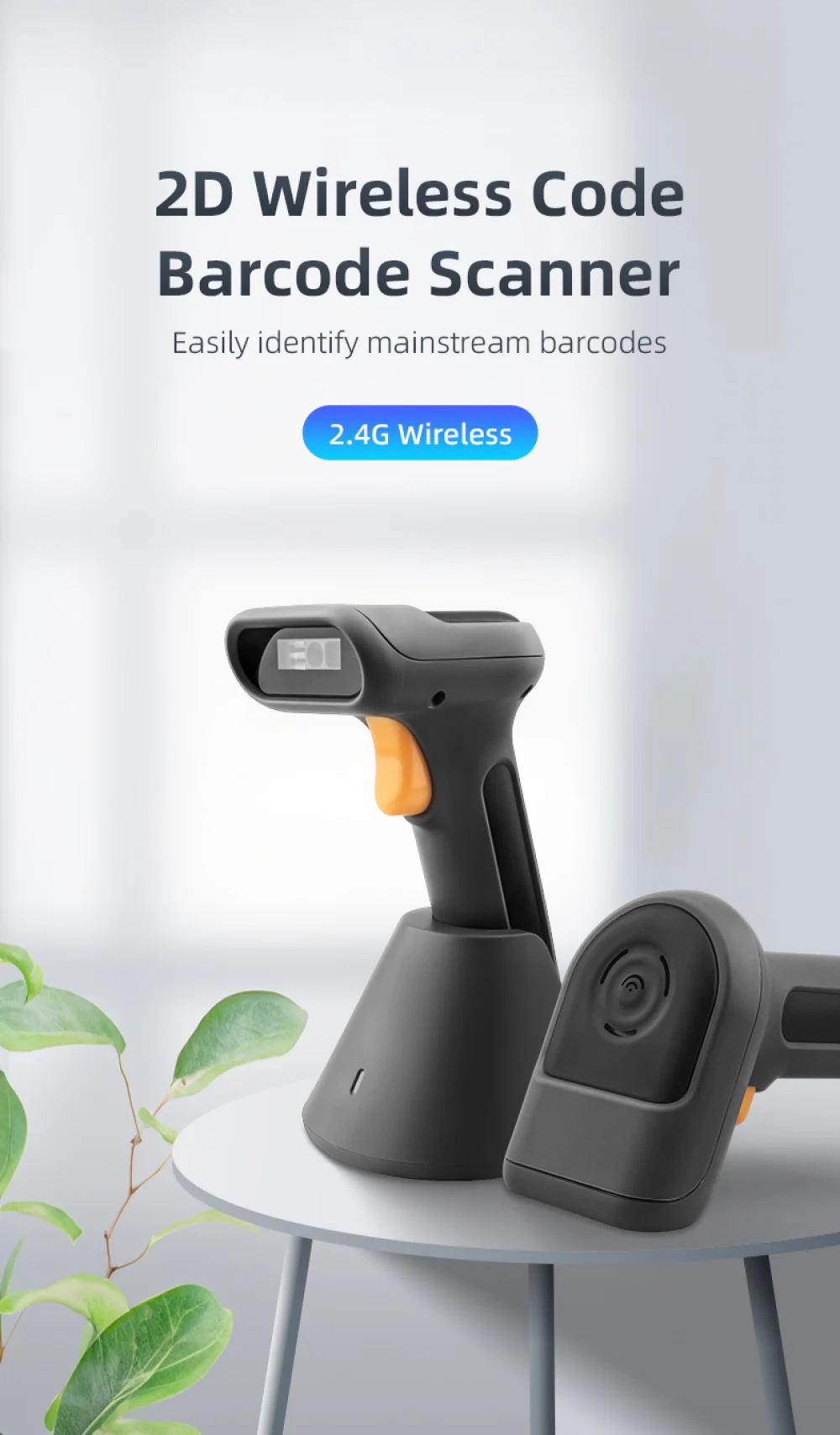Handheld 2D Wireless Barcode Scanner PTH5 High-Performance Long Range Reader for Supermarket Affordable Pricing
