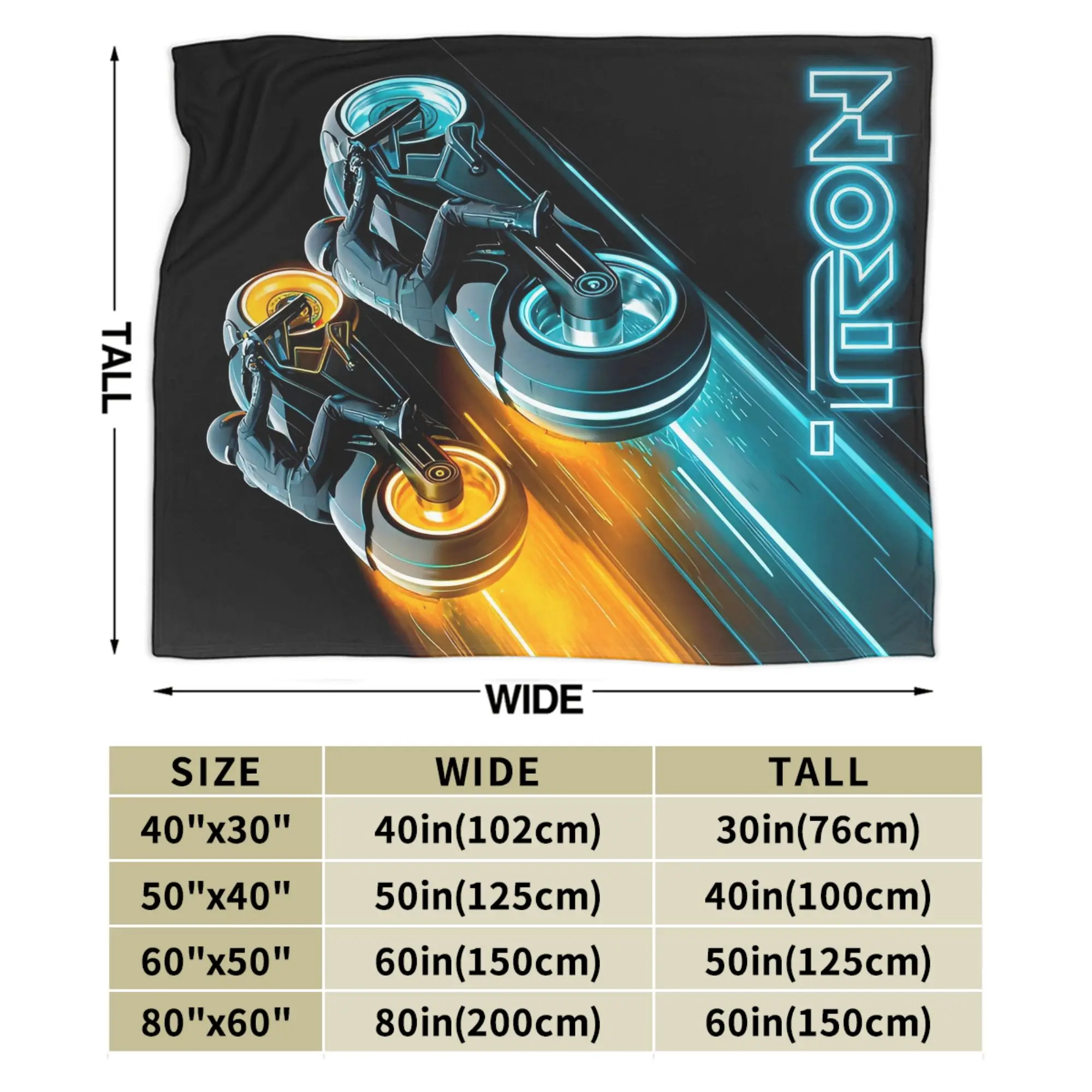TRON Ares Lightcycle Dillinger Systems بطانية الصوف المطبوعة MCP فيلم متعدد الوظائف الدافئة رمي البطانيات للمفرش