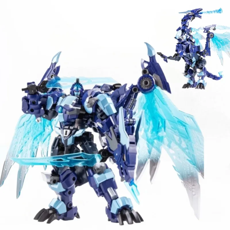 Jinbao 8871 Dragón Azul Transformable Dinobots Beast Wars Figura de Acción Robot Mecha Modelo Coleccionable Juguete de Exhibición Regalo