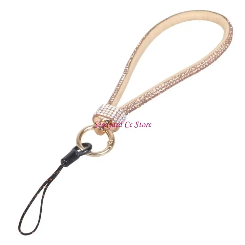 N3UC Rhinestones Phone Cord Short Anti Loss Wristband Ergonomic Carry Solution Professional Everyday Essential