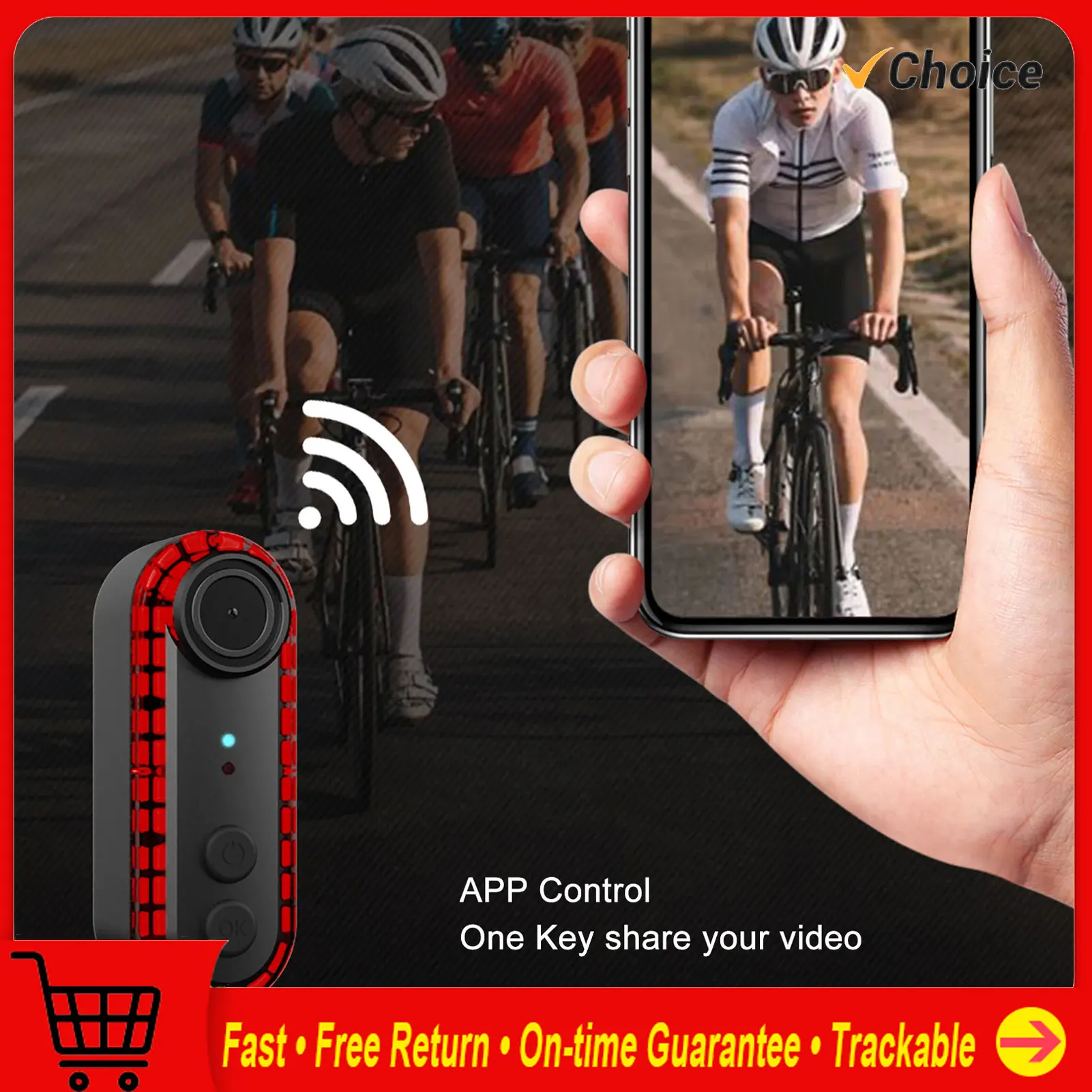 

Велосипедная камера, задний фонарь, задний фонарь для велосипеда, комбинированная камера IPX6, водонепроницаемая, 6 режимов освещения, широкий угол обзора 150 градусов для улицы