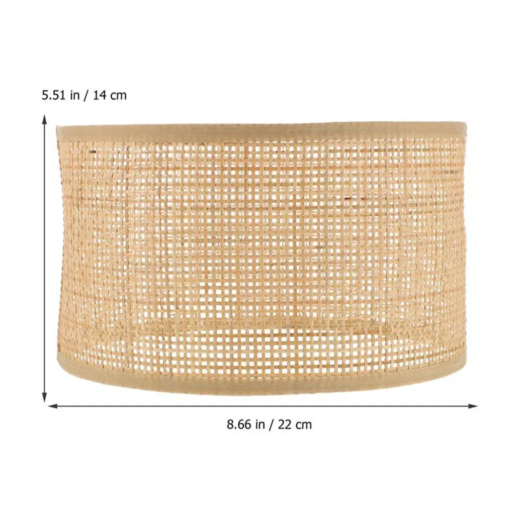 Lamp Cover Modern Style Natural Home Decoration Handwoven Rattan Table Lamp Shade Lamp Decor for Teahouse Home Farmhouse